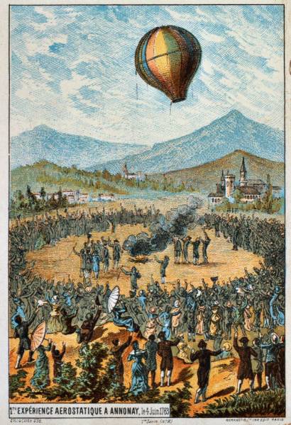 Montgolfier Brothers Hot Air Balloon Test Flight